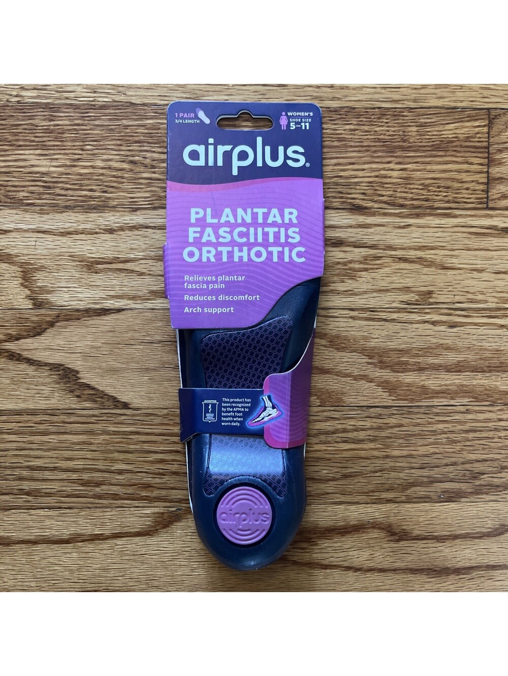 Airplus Plantar Fascia Orthotic Full Length Shoe Insoles Woman’s 5-11
